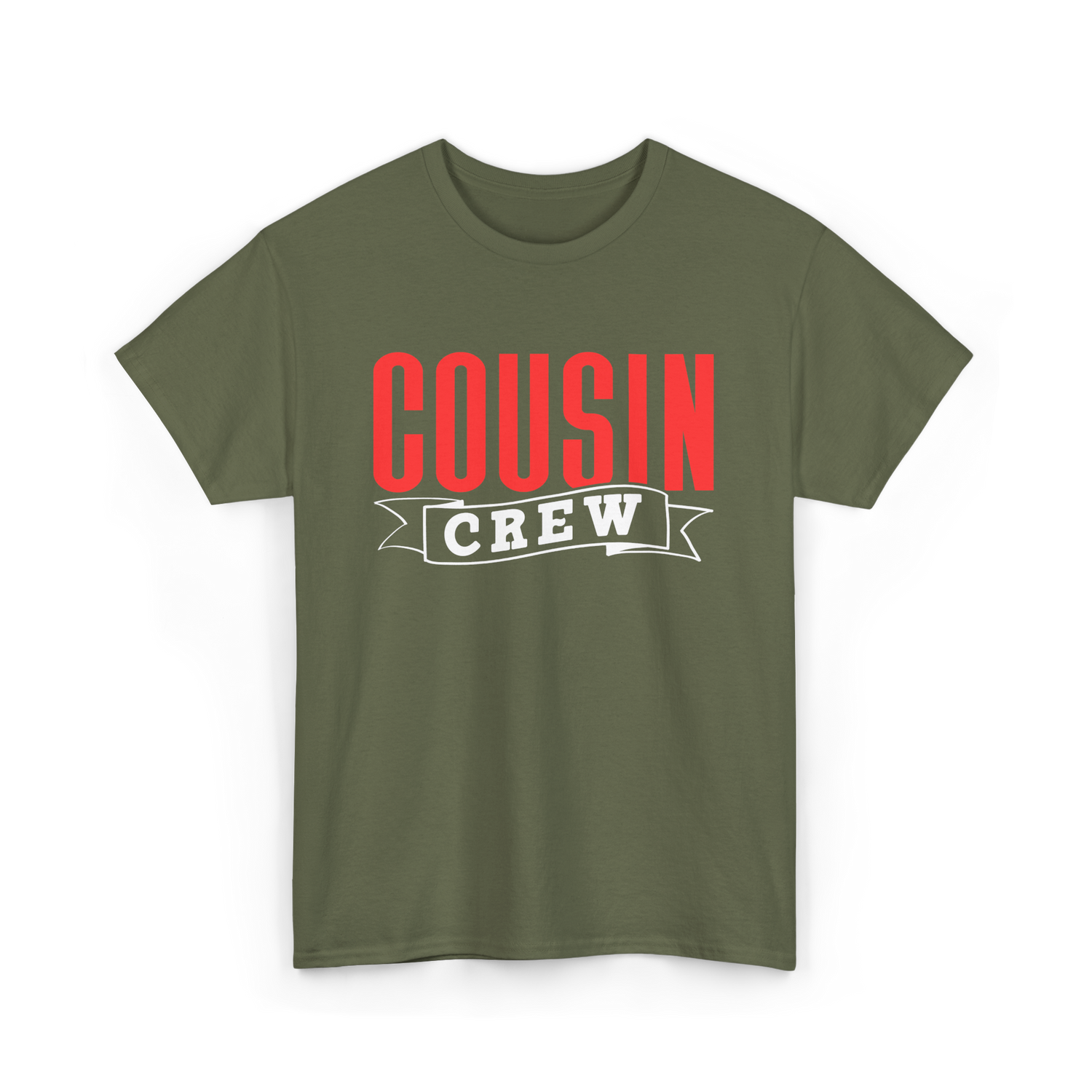 Cousin Crew Cousins Announcement T-Shirt - Military Green