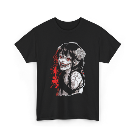 Creepy Kawaii Horror Anime T-Shirt - Black