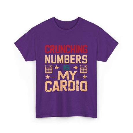 Crunching Numbers Cardio Calculator T-Shirt - Purple