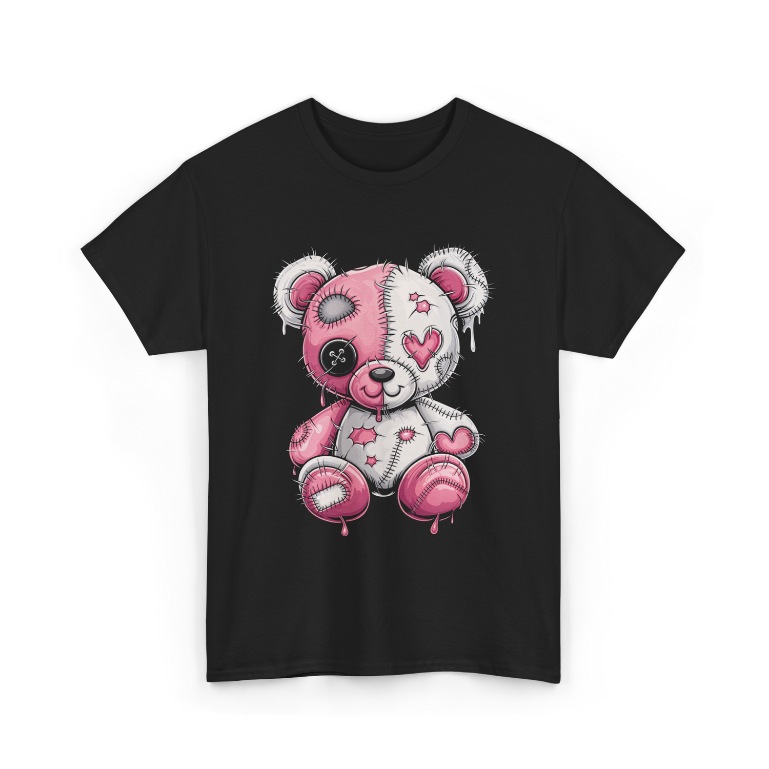 Cute Bear Plush Plushie T-Shirt - Black