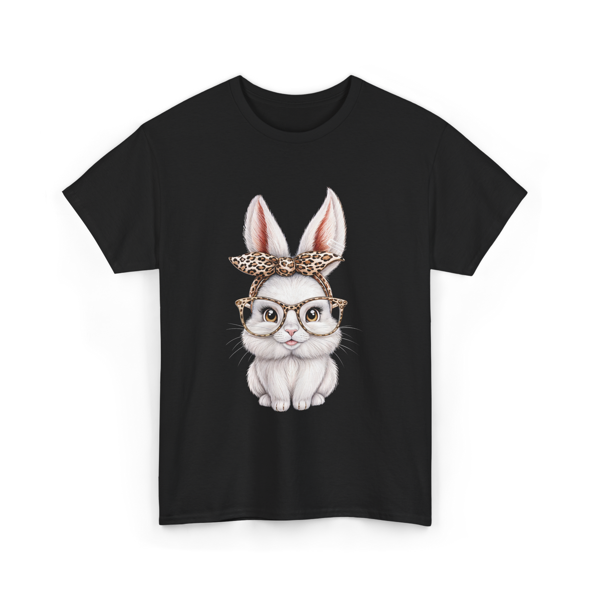 Cute Bunny Rabbit Easter Bunny T-Shirt - Black