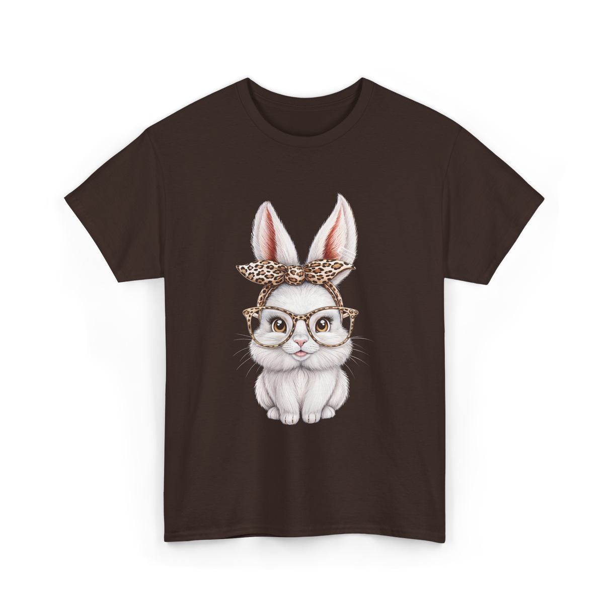 Cute Bunny Rabbit Easter Bunny T-Shirt - Dark Chocolate