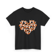 Cute Fox Heart Foxes T-Shirt - Black