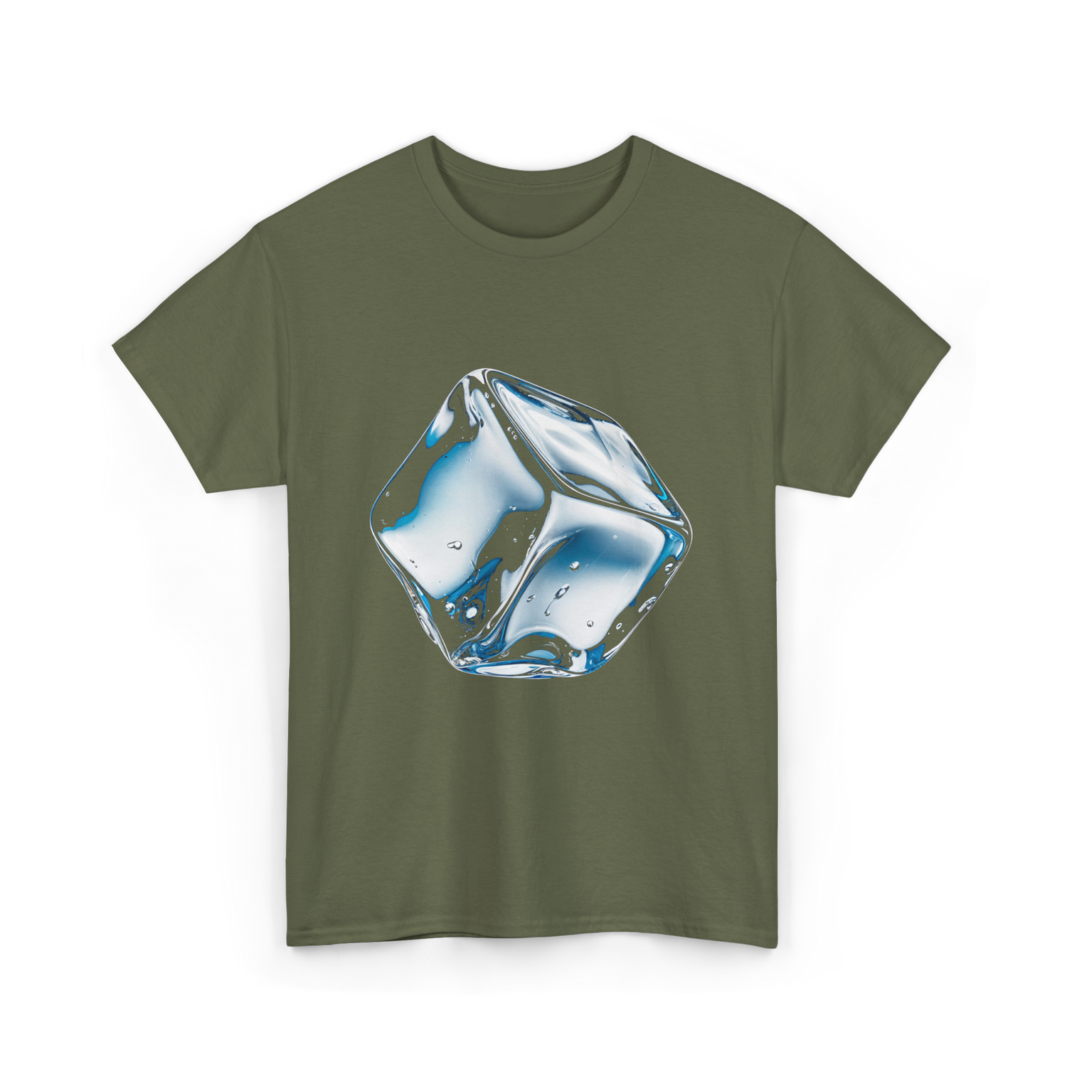 Cute Ice Cubes T-Shirt - Military Green