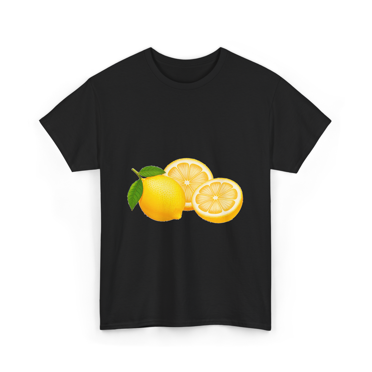Cute Lemon Lemon Art T-Shirt - Black