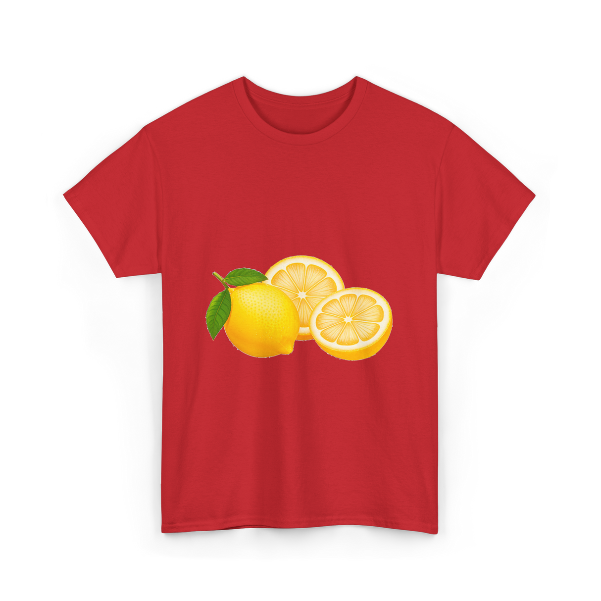 Cute Lemon Lemon Art T-Shirt - Red