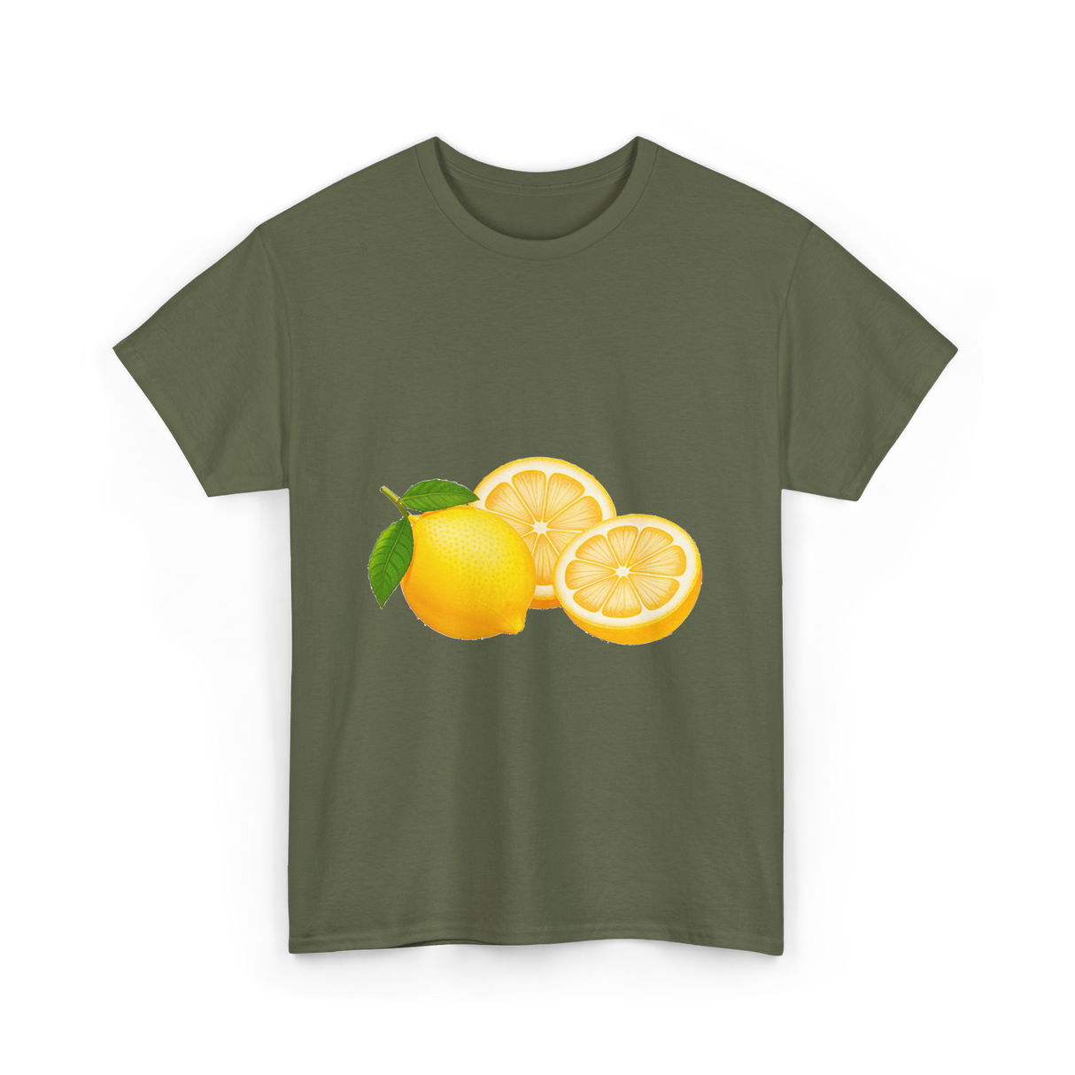 Cute Lemon Lemon Art T-Shirt - Military Green