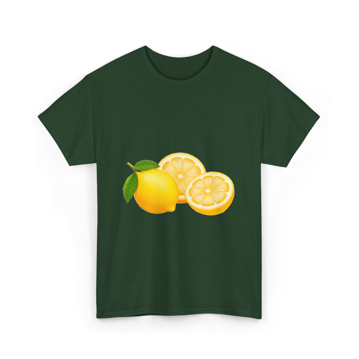 Cute Lemon Lemon Art T-Shirt - Forest Green