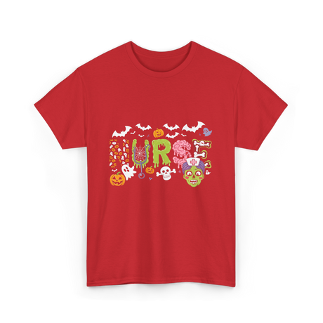 Cute Nurse Halloween Zombie Nurse T-Shirt - Red