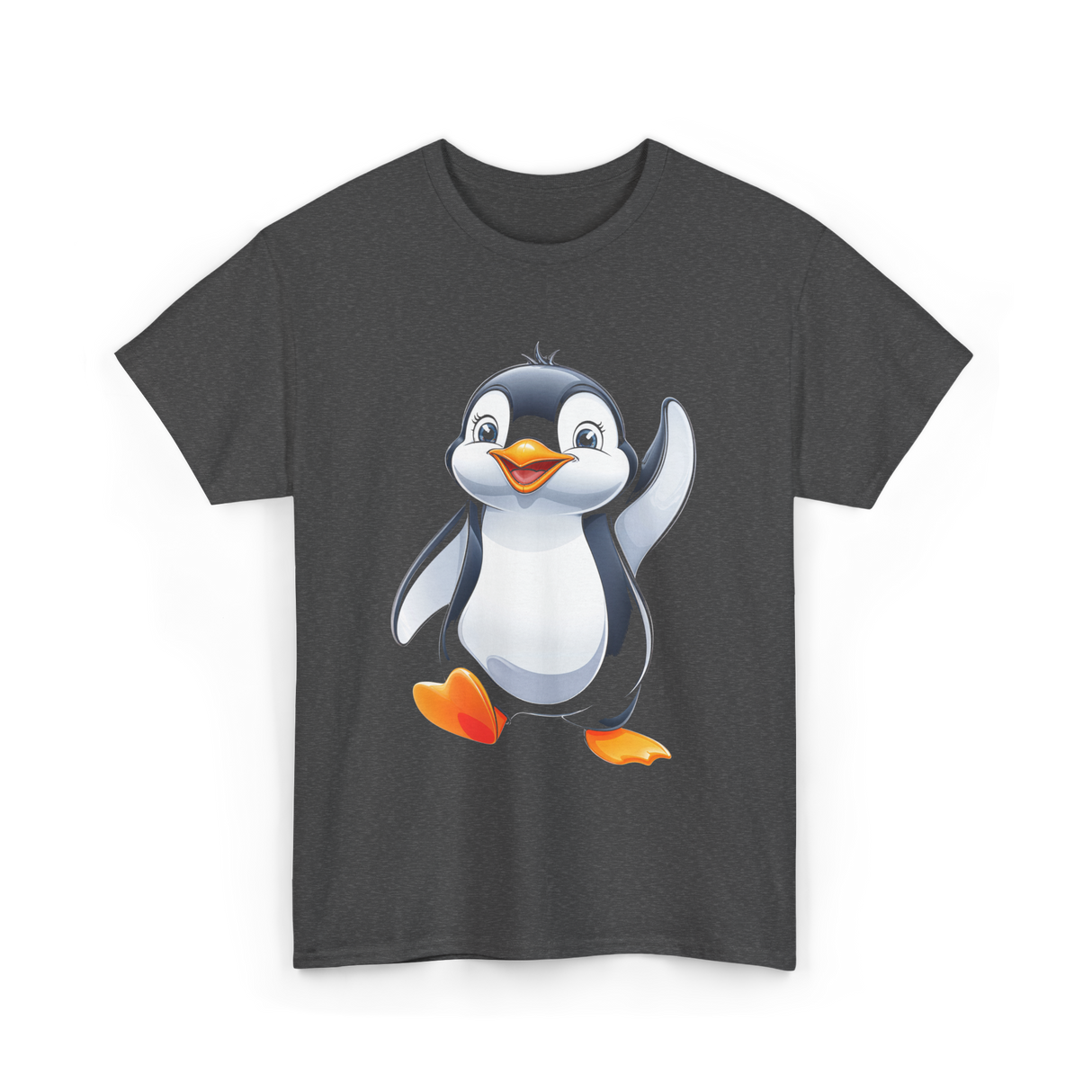 Cute Penguin Kids Penguin T-Shirt - Dark Heather