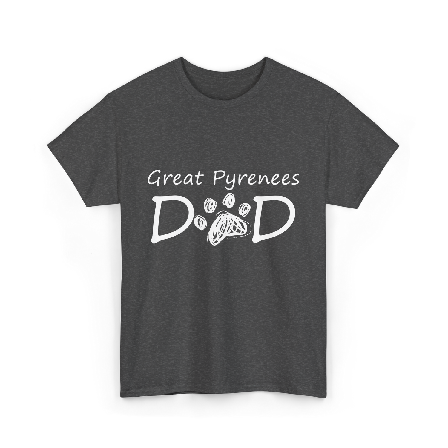 D D Dog Dad Dog Owner T-Shirt - Dark Heather