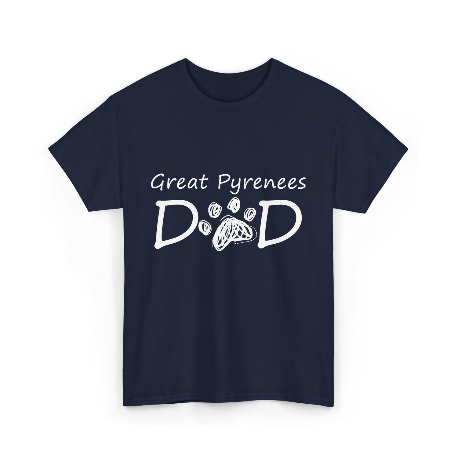 D D Dog Dad Dog Owner T-Shirt - Navy