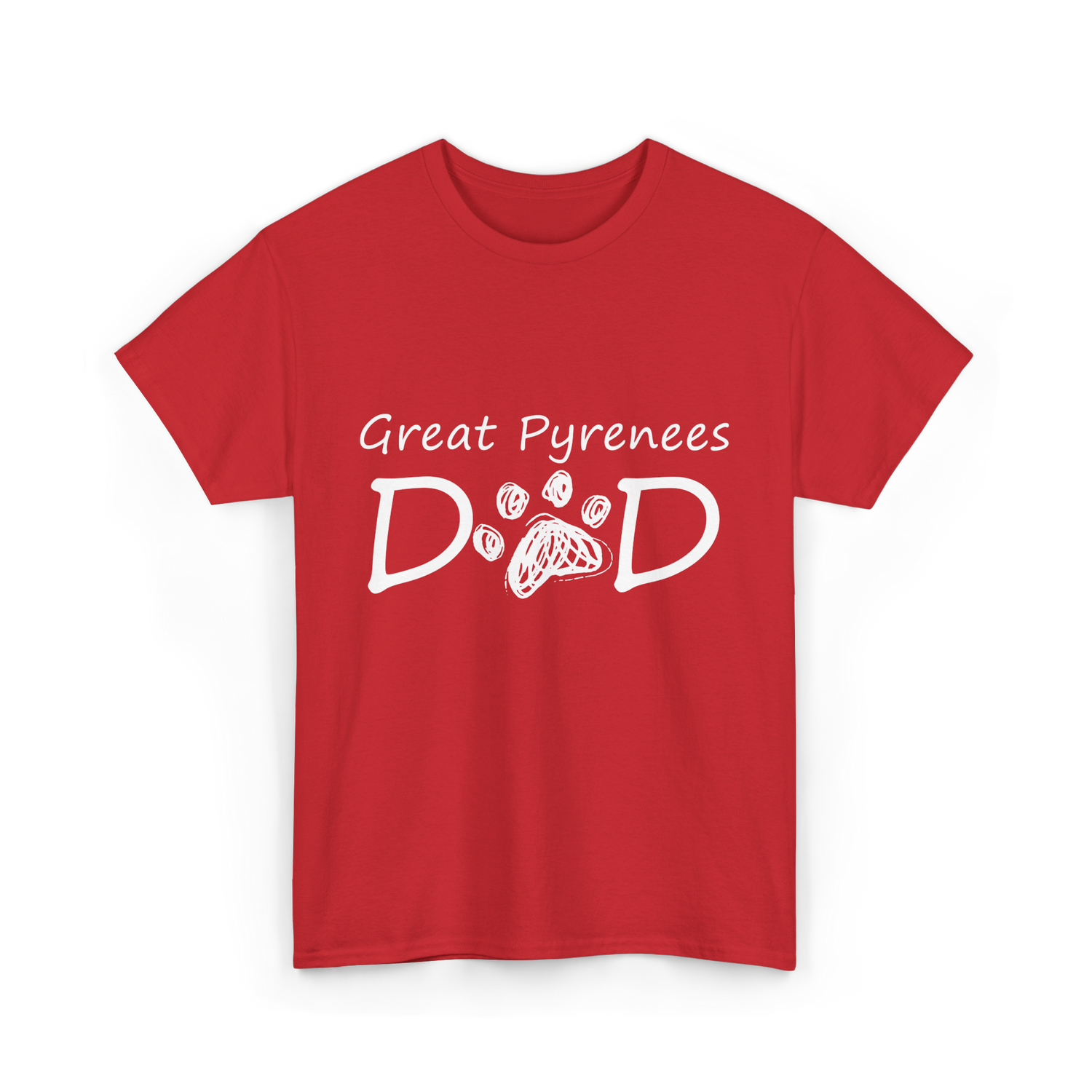 D D Dog Dad Dog Owner T-Shirt - Red