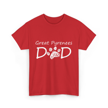 D D Dog Dad Dog Owner T-Shirt - Red
