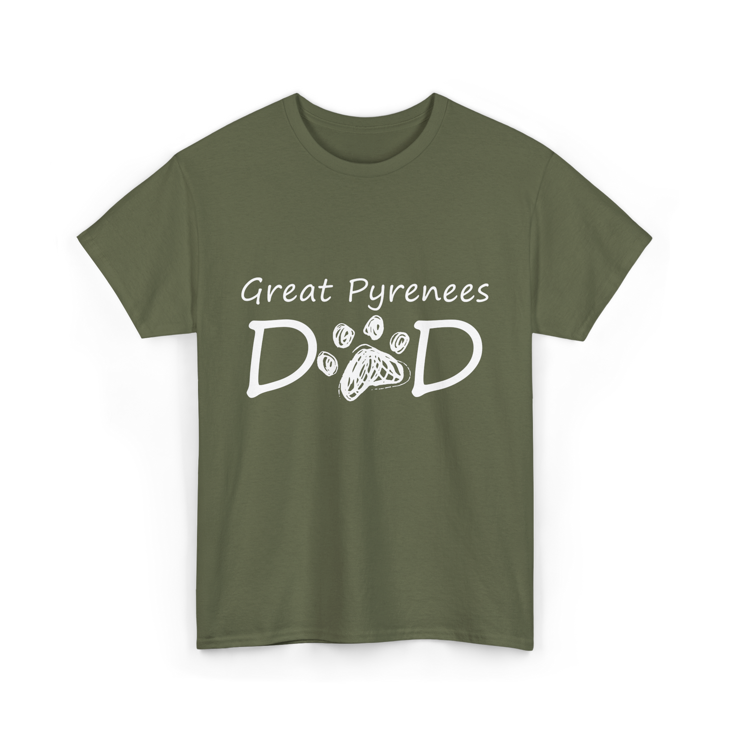 D D Dog Dad Dog Owner T-Shirt - Military Green