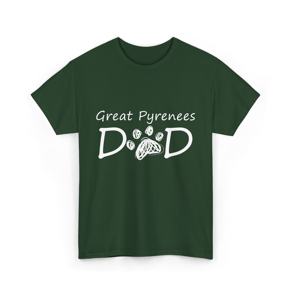 D D Dog Dad Dog Owner T-Shirt - Forest Green