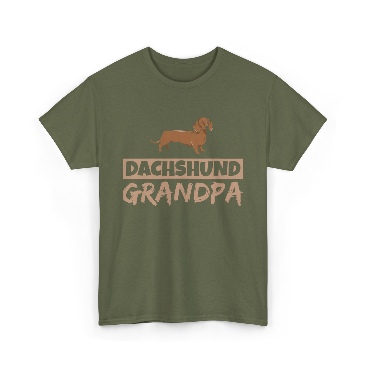 Dachshund Grandpa Dog Owner T-Shirt - Military Green