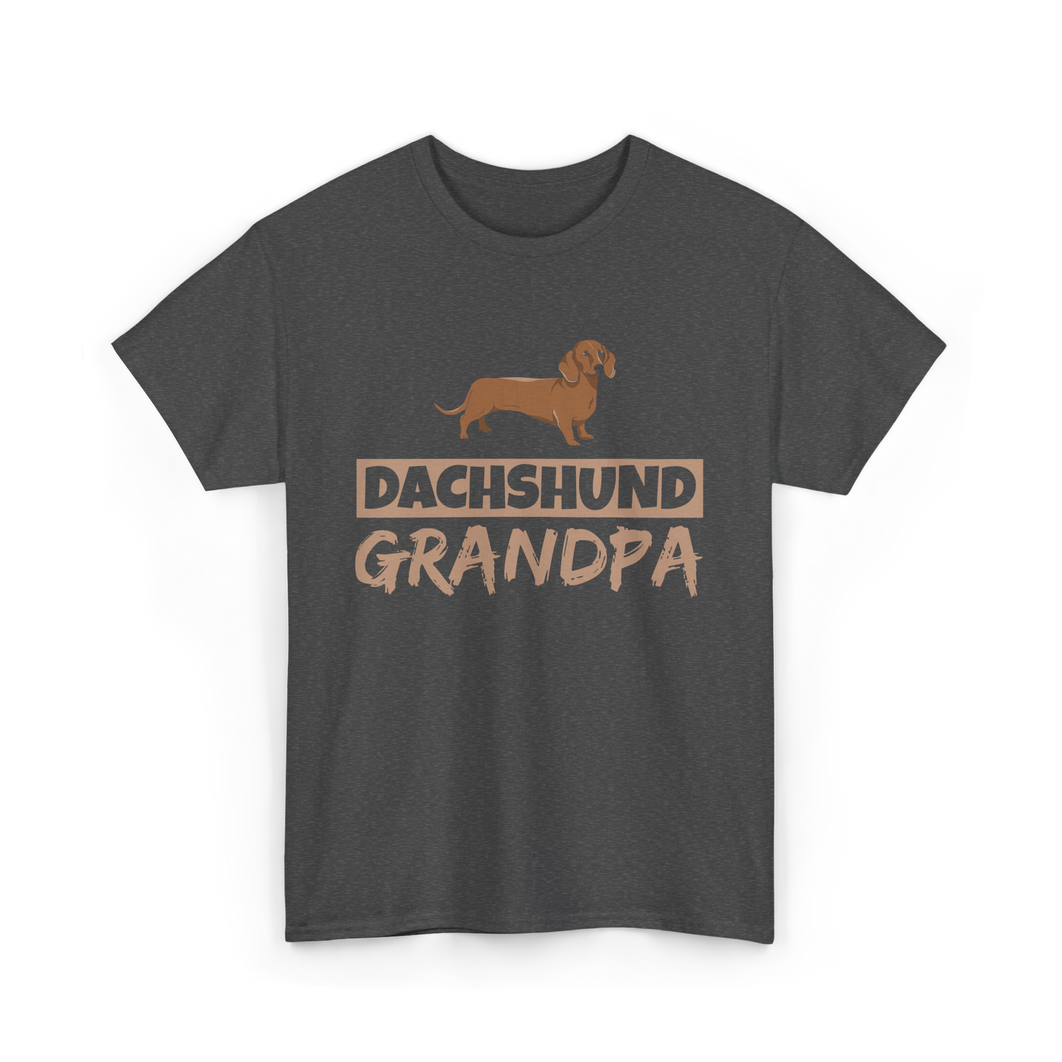 Dachshund Grandpa Dog Owner T-Shirt - Dark Heather