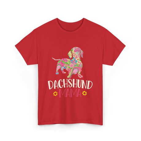 Dachshund Mama Dachshund Dog T-Shirt - Red