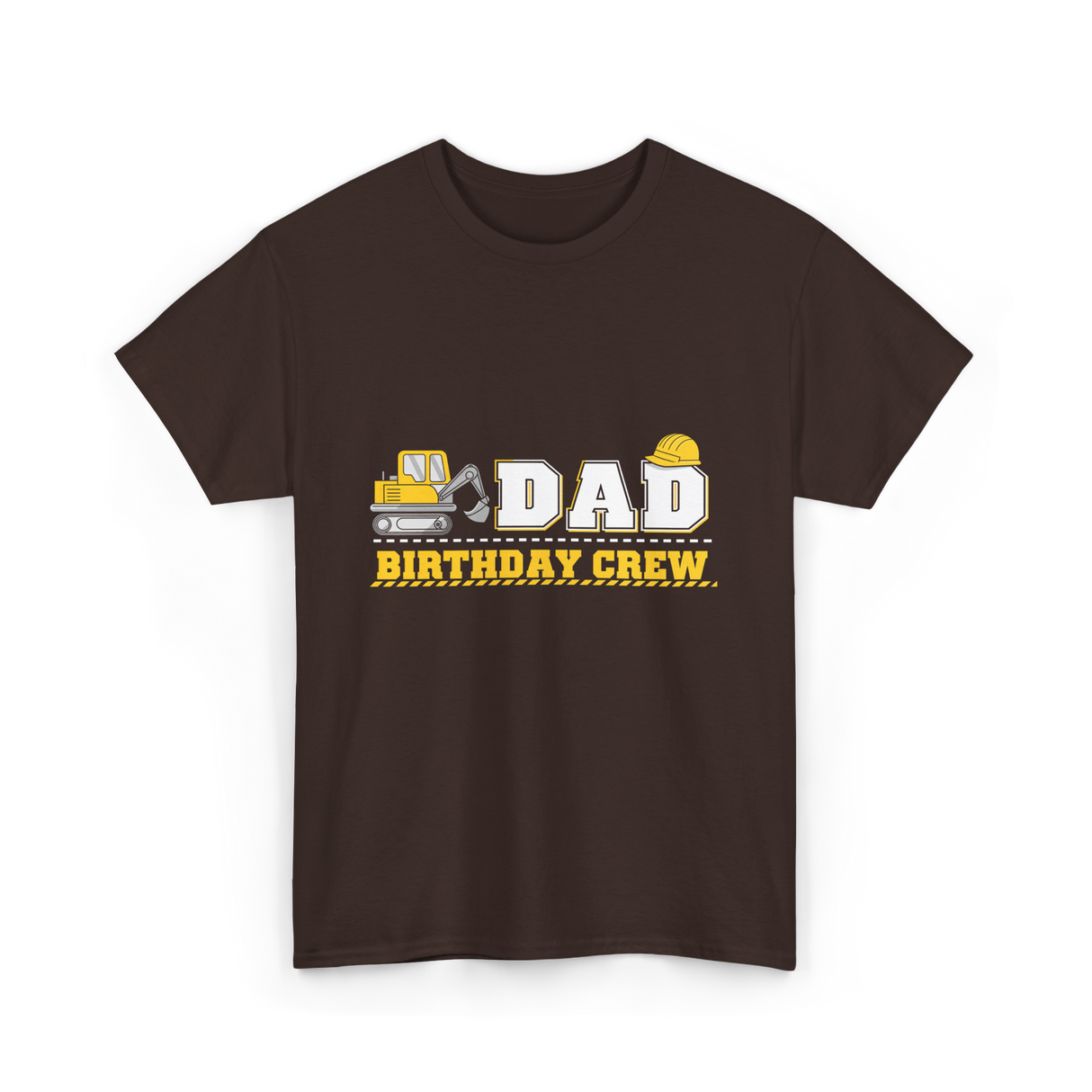 Dad Birthday Crew Birthday Party T-Shirt - Dark Chocolate