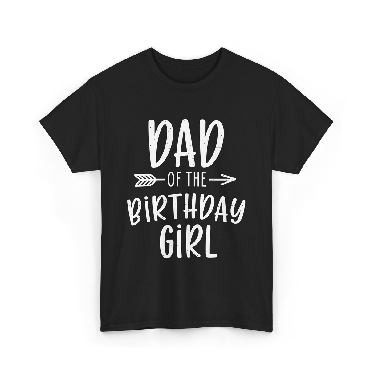 Dad of the Birthday Girl Birthday T-Shirt - Black