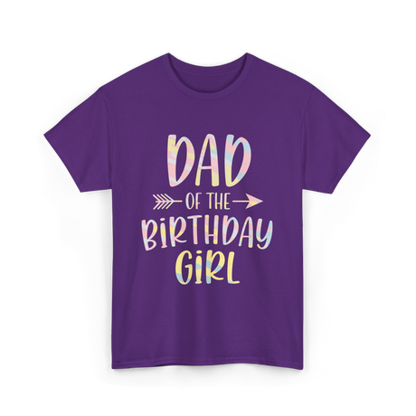 Dad of the Birthday Girl Birthday T-Shirt - Purple