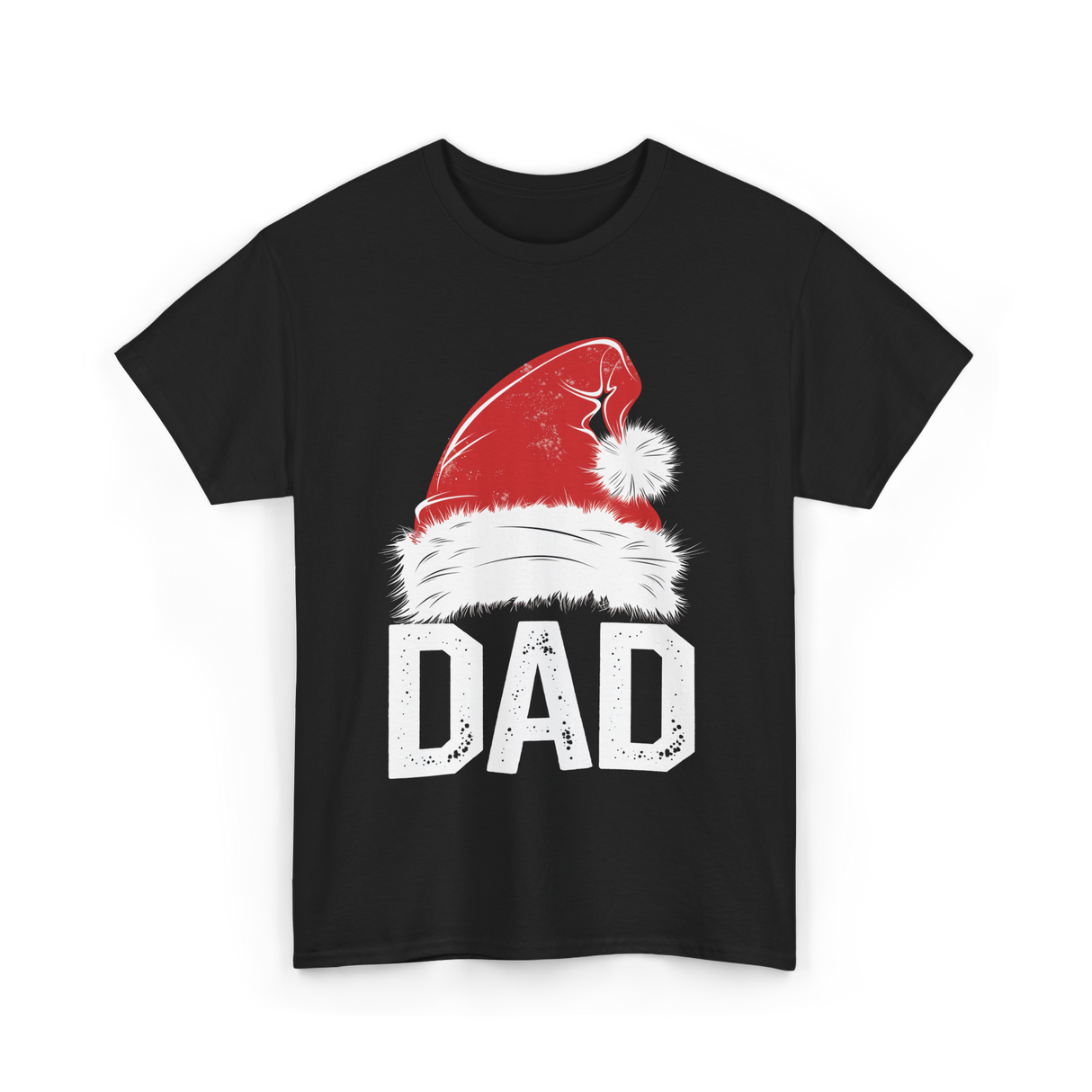 Dad Santa Hat Dad T-Shirt - Black