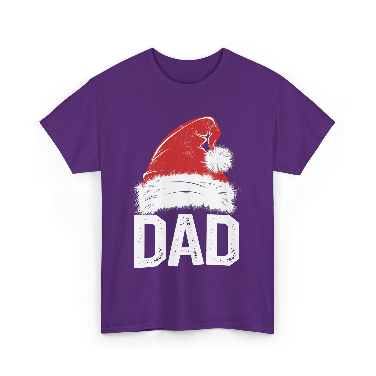 Dad Santa Hat Dad T-Shirt - Purple