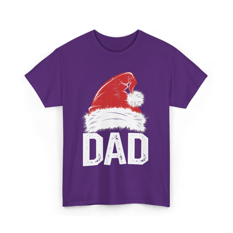 Dad Santa Hat Dad T-Shirt - Purple