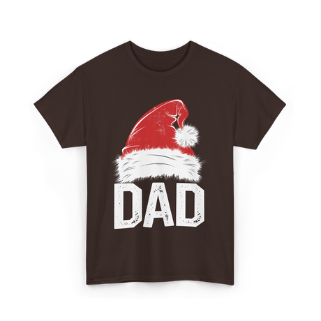 Dad Santa Hat Dad T-Shirt - Dark Chocolate