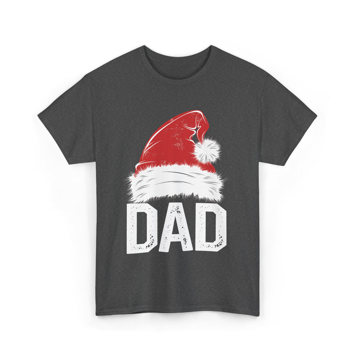 Dad Santa Hat Dad T-Shirt - Dark Heather