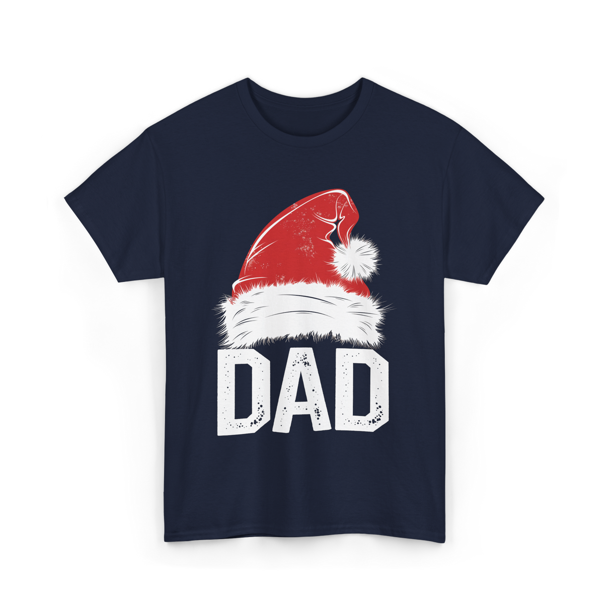 Dad Santa Hat Dad T-Shirt - Navy