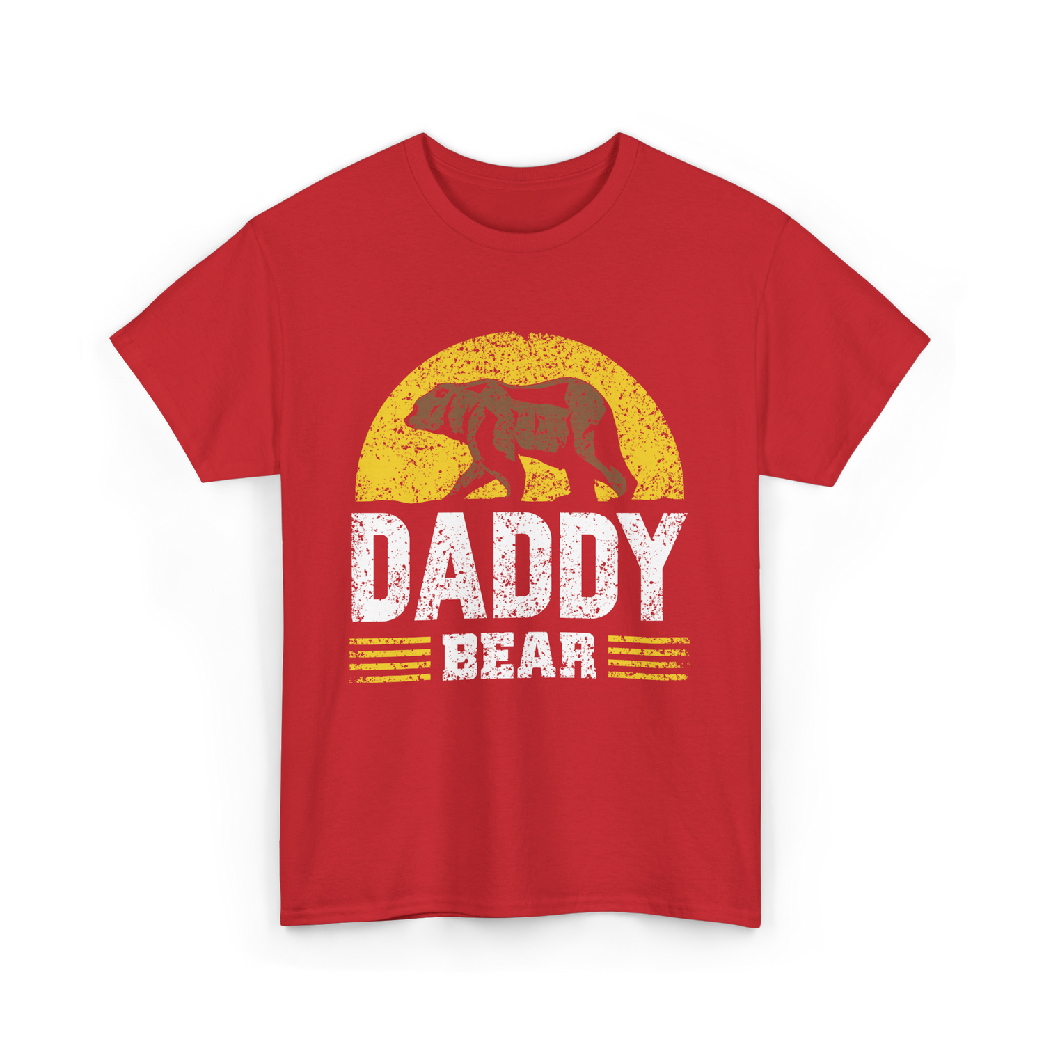 Daddy Bear Animal Dad T-Shirt - Red