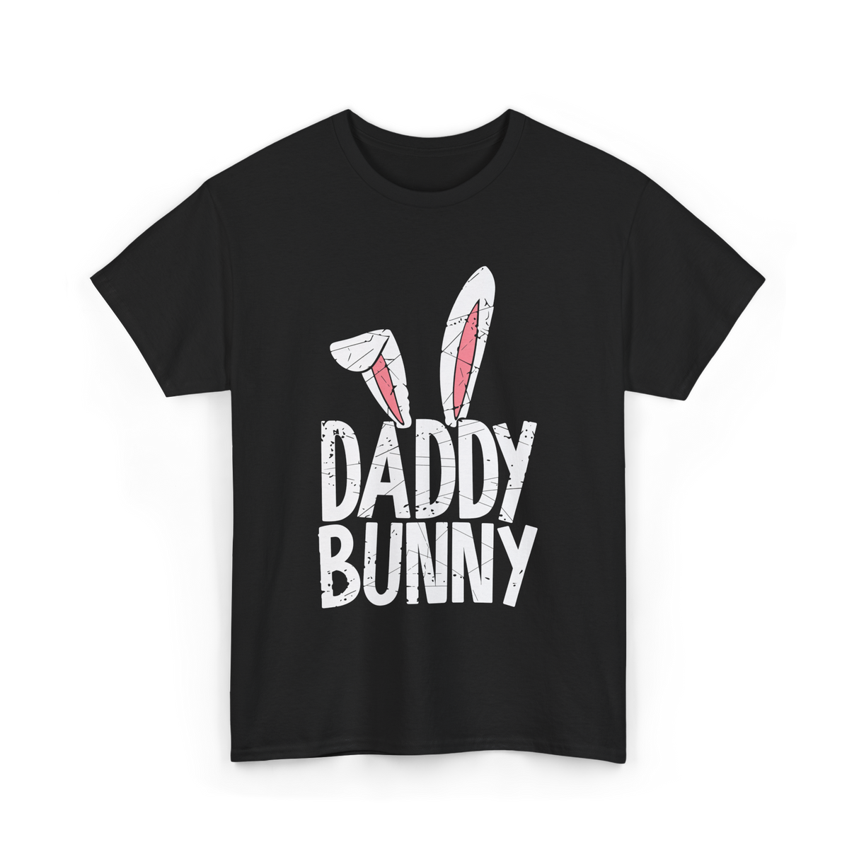 Daddy Bunny Easter Dad Family T-Shirt - Black