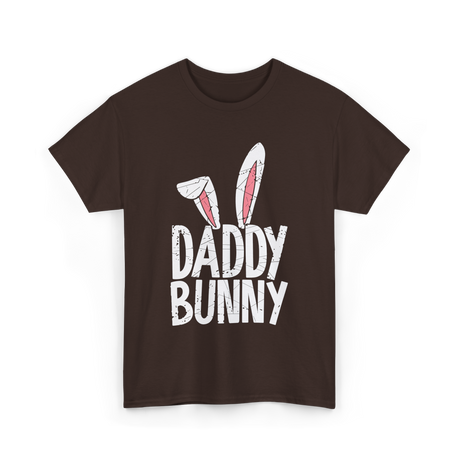 Daddy Bunny Easter Dad Family T-Shirt - Dark Chocolate