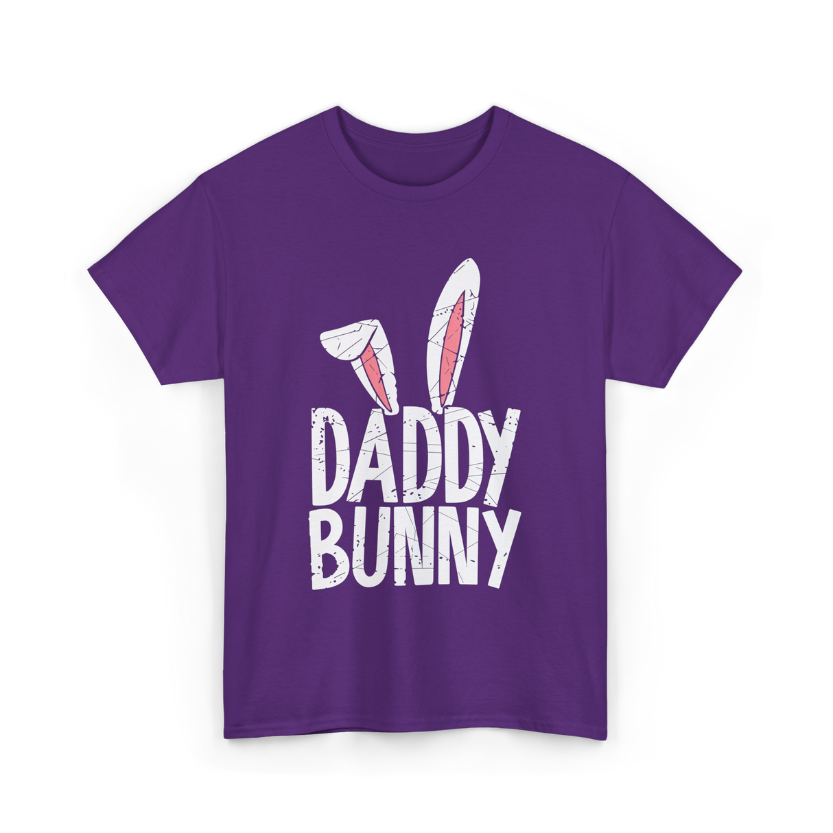 Daddy Bunny Easter Dad Family T-Shirt - Purple