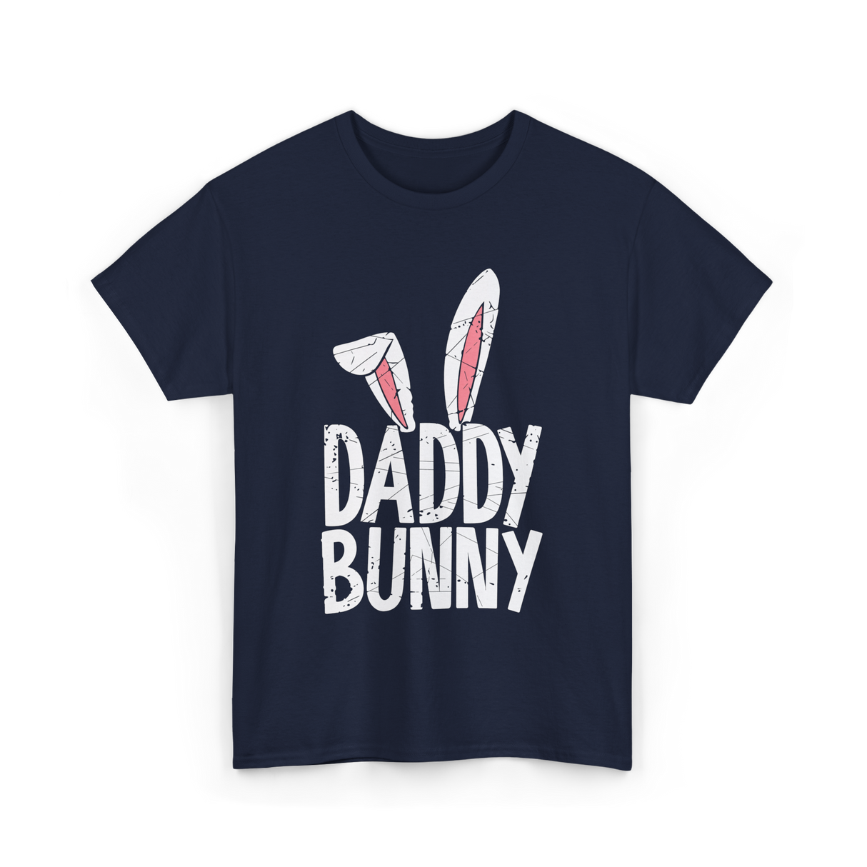 Daddy Bunny Easter Dad Family T-Shirt - Navy