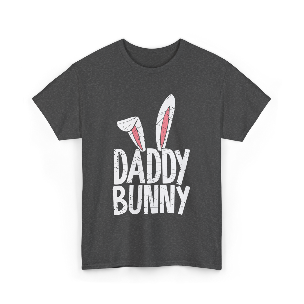 Daddy Bunny Easter Dad Family T-Shirt - Dark Heather