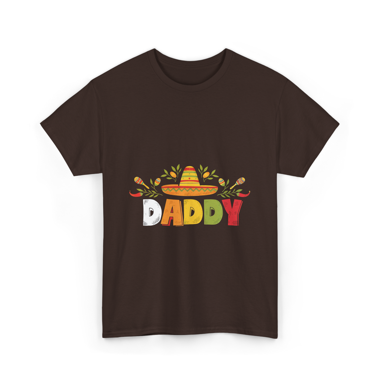 Daddy Sombrero Celebration T-Shirt - Dark Chocolate