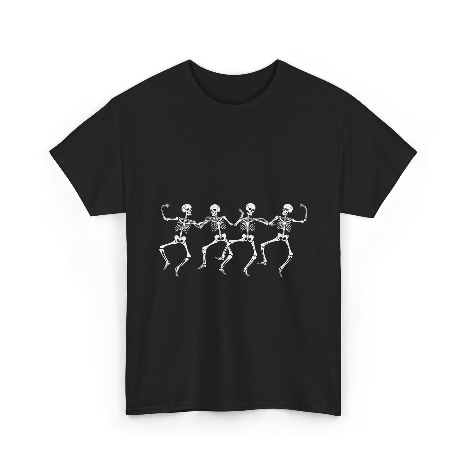 Dancing Skeletons Halloween Skeletons T-Shirt - Black