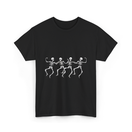 Dancing Skeletons Halloween Skeletons T-Shirt - Black