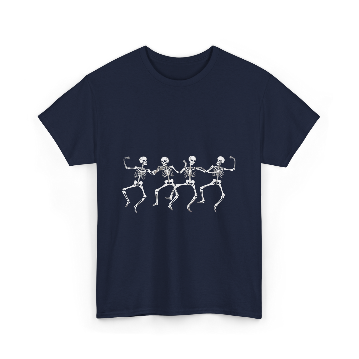 Dancing Skeletons Halloween Skeletons T-Shirt - Navy