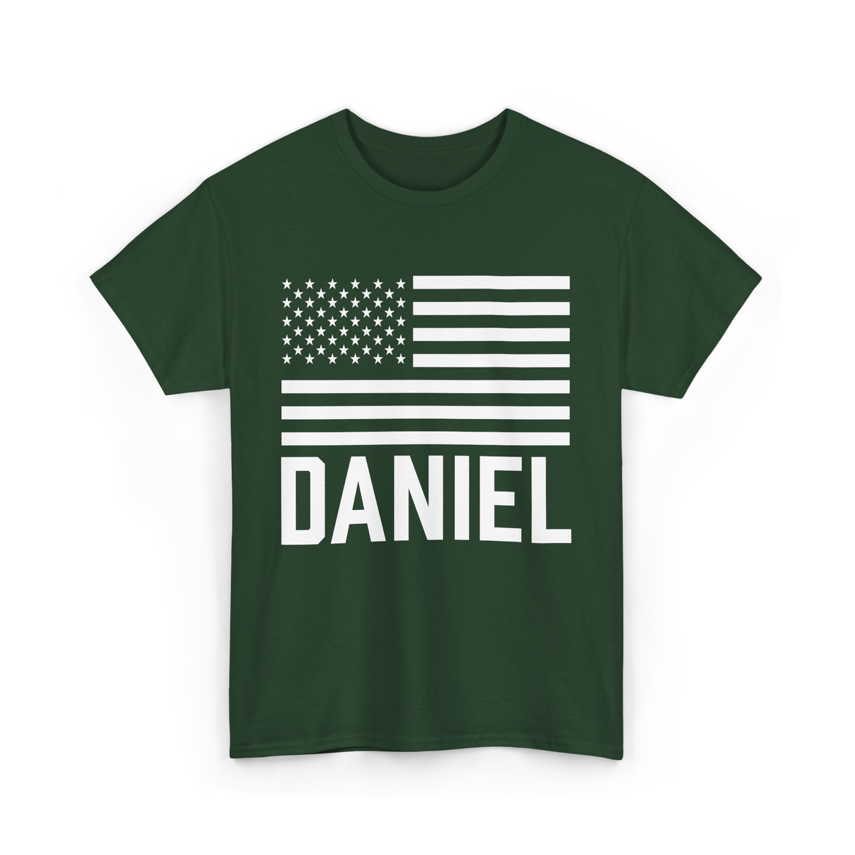 Daniel Personalized Name Custom T-Shirt - Forest Green