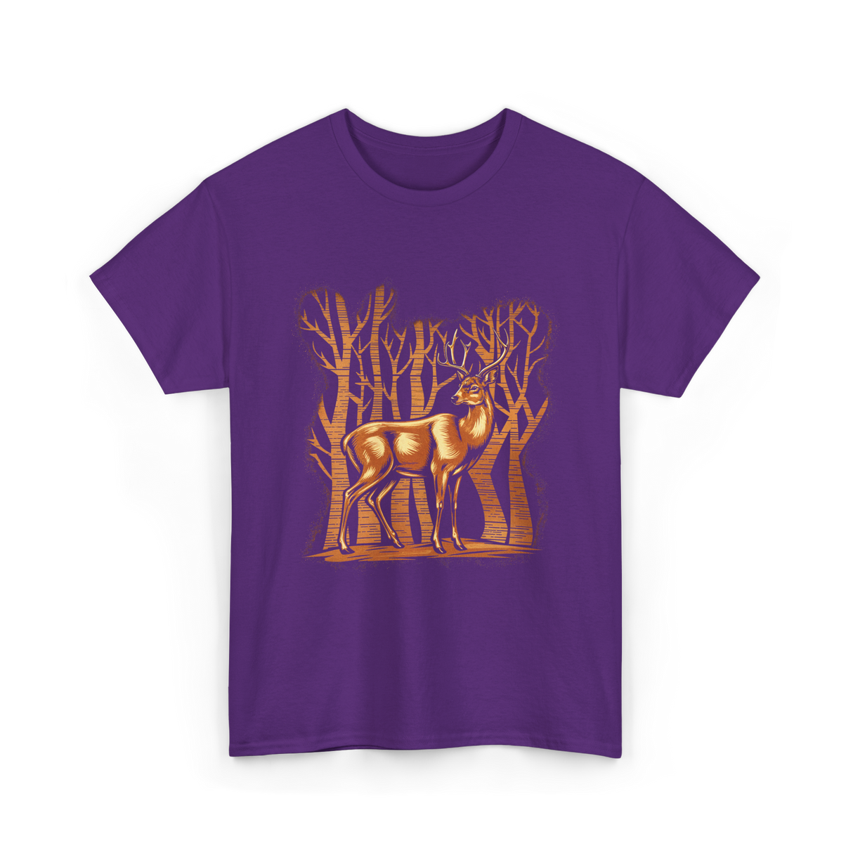 Deer Lover Deer Wildlife T-Shirt - Purple