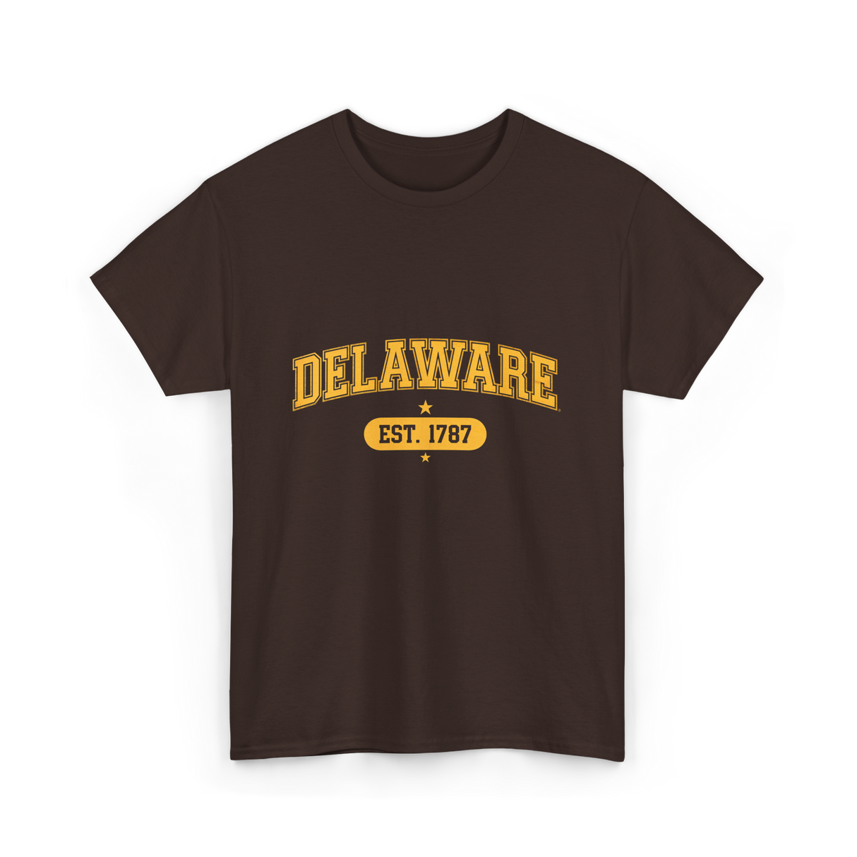 Delaware Est 1787 Delaware T-Shirt - Dark Chocolate