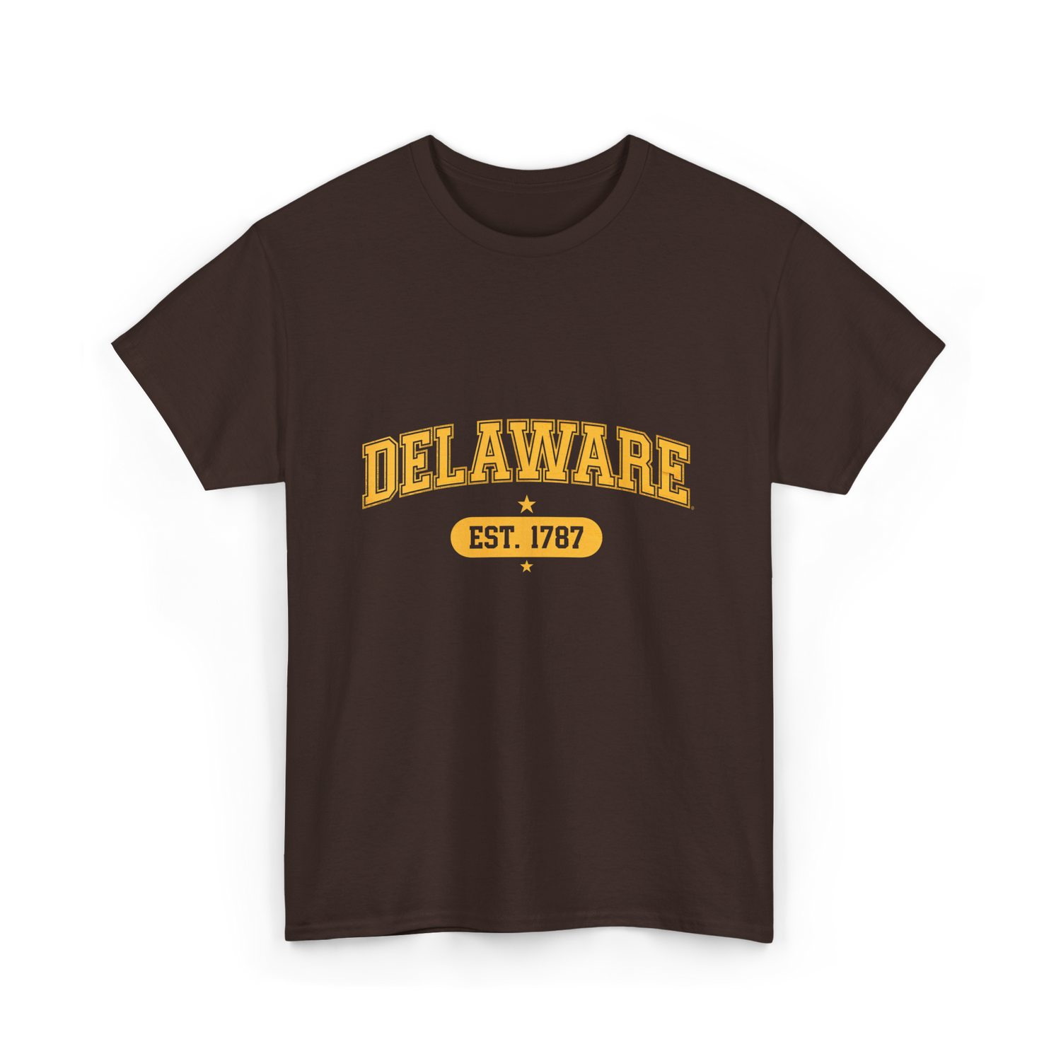 Delaware Est 1787 Delaware T-Shirt - Dark Chocolate
