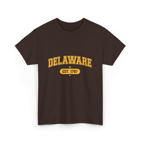 Delaware Est 1787 Delaware T-Shirt - Dark Chocolate
