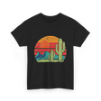 Desert Cactus Mountains Landscape T-Shirt - Black