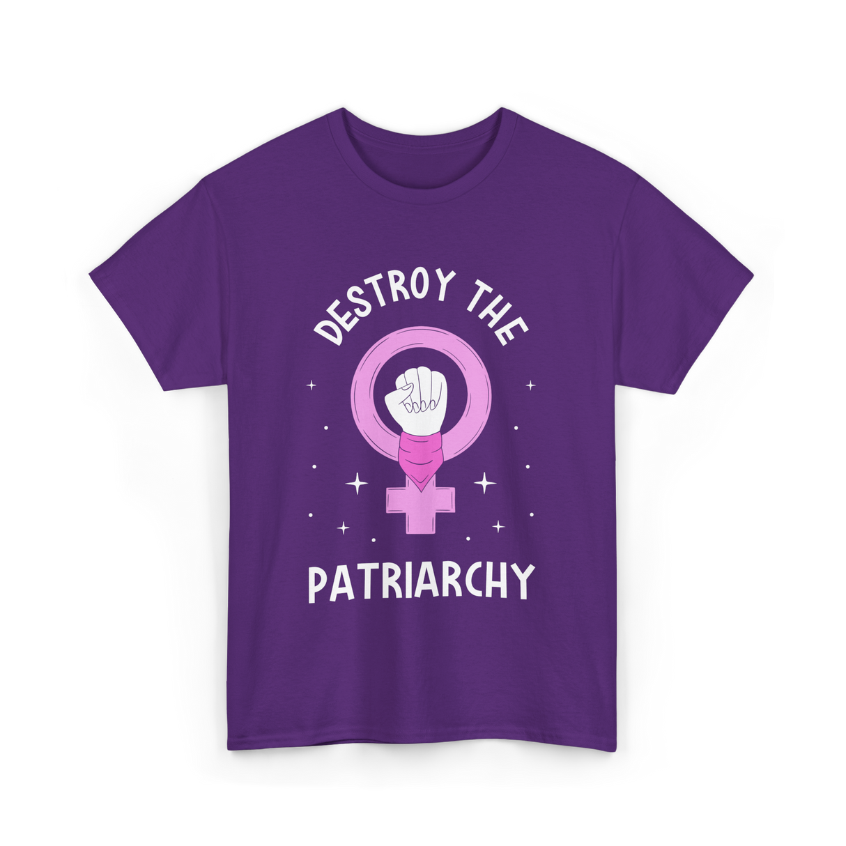 Destroy The Patriarchy Feminism T-Shirt - Purple