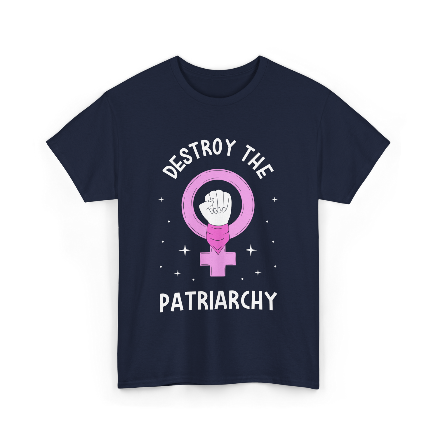 Destroy The Patriarchy Feminism T-Shirt - Navy